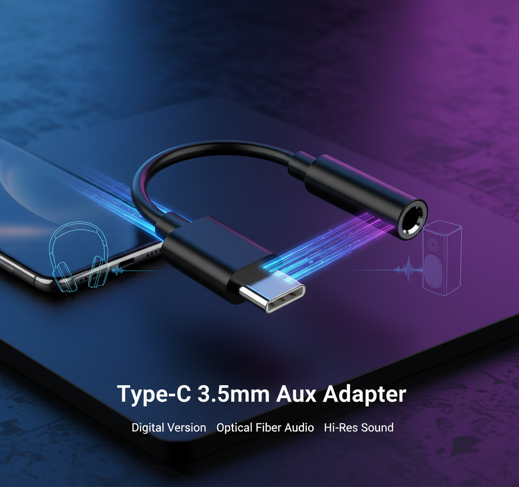 Premium Type C To 3.5mm Digital Version Audio Cable Earphone Converter