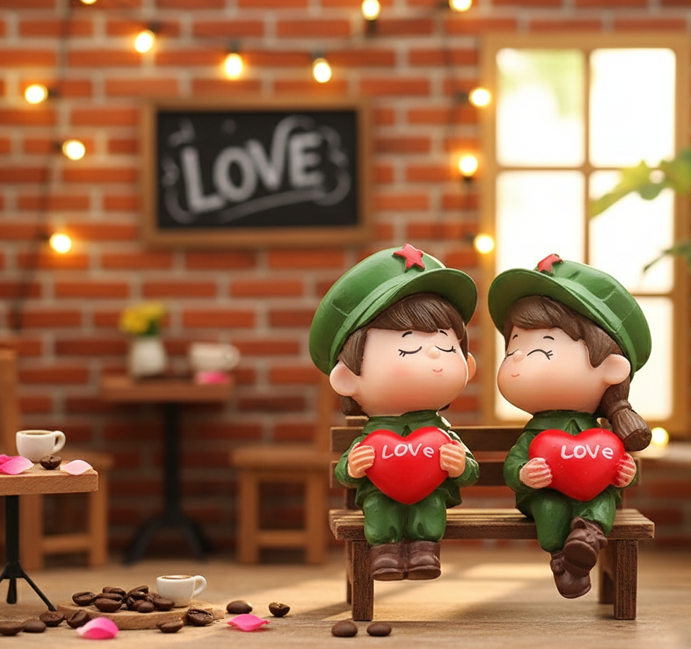 Sweet Moments Couple Romantic Gift & Home Decorative Showpiece