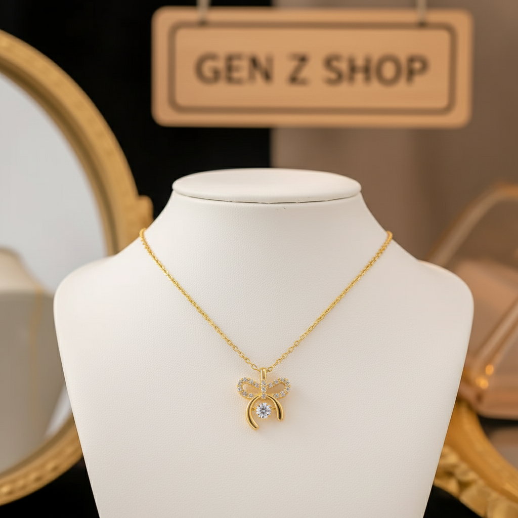 Pookie Gold-Plated with American Diamonds Stylish Necklace