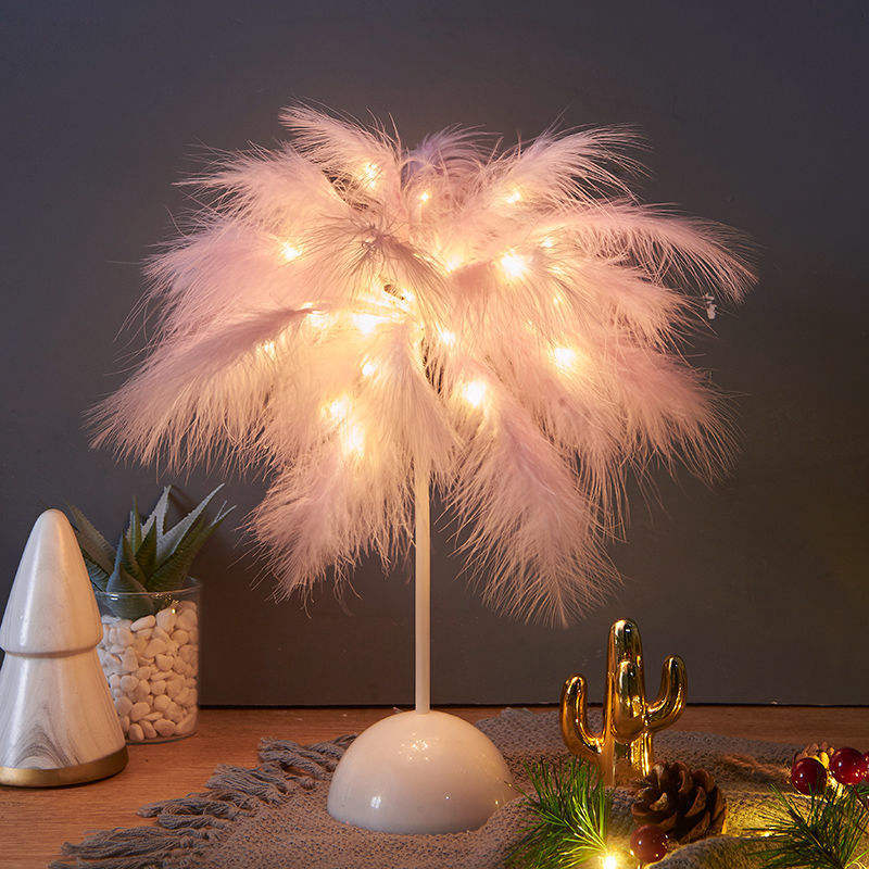 Feather Elegant LED Decorative Table Lamp
